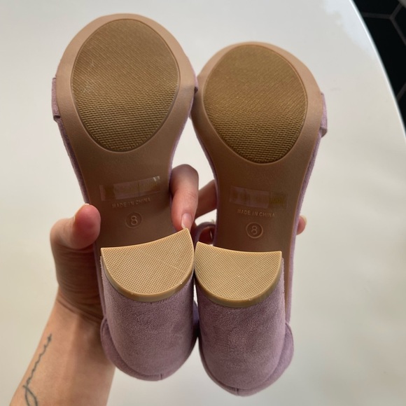 Windsor Lavender Suede Block Heel Sandal - 8 - Picture 5 of 5